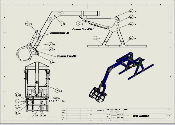甘蔗种植农具机构3D图纸 x_t step格式